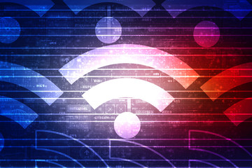 2d illustration WiFi symbol
