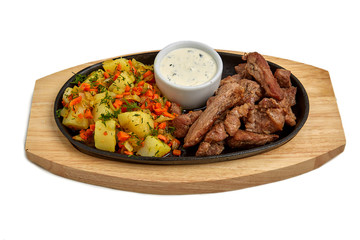 Delicious potatoes with meat