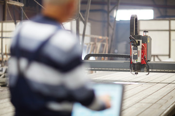 Technical device for drilling metal hanging over surface of ship or motorboat