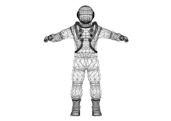 Astronaut Architect Blueprint - isolated © Marko