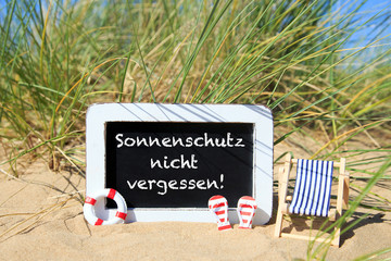 Sonnenschutz nicht vergessen!