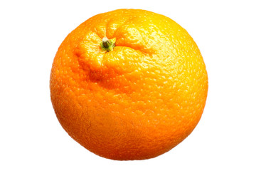 Fresh orange fruit isolated on white background.