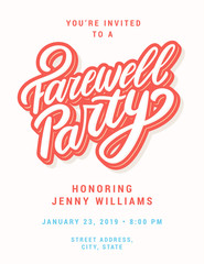 Farewell party invitation.