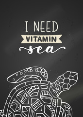 Fototapeta premium Potrzebuję witamin z morza.