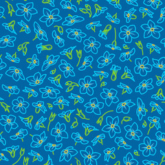 Vector floral seamless pattern.
