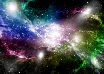 galaxy in a free space