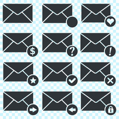 Envelopes Icons, vector set