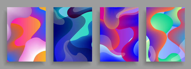 Modern abstract covers set. Futuristic design. Eps10 vector.