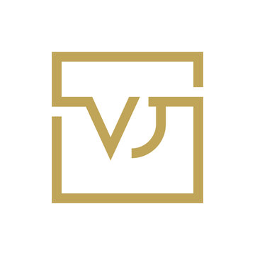 two letter logo line square VA TO VZ