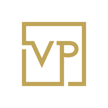 two letter logo line square VA TO VZ