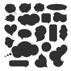 Blank empty speech bubbles