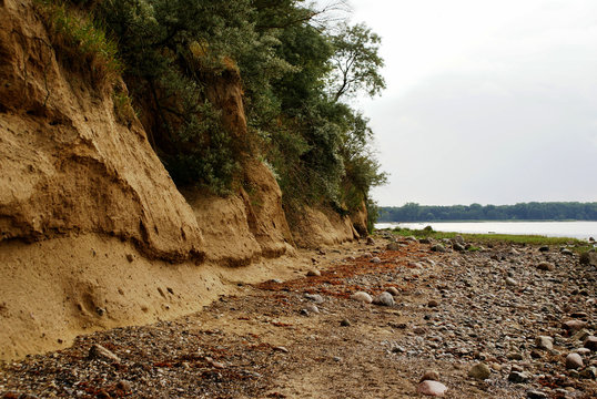 Sch&ouml;ner Fu&szlig;weg und Abbruchkante an der Ostseek&uuml;ste, Wismarer Bucht bei Zierow, Mecklenburg-Vorpommern