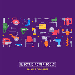 Website Banner and Landing Page of Electric Power Tools.