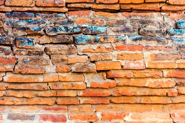 View of the bas-relief on the ancient pagoda in Bagan, Myanmar. Close-up.