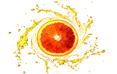 orange splash on isolate background