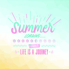 Summer time banner vector illustration