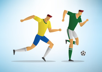 Illustration of soccer players 08