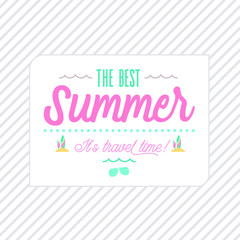 Summer time banner vector illustration