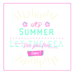 Summer time banner vector illustration