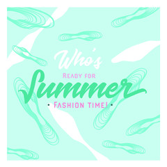 Summer time banner vector illustration
