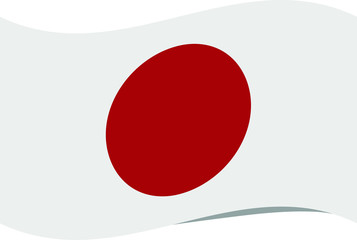 Vector illustration of the Japanese flag