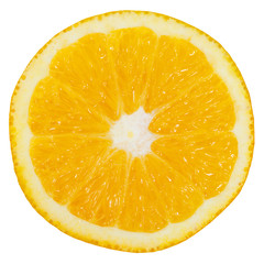 Orange Frucht geschnitten Hälfte Freisteller freigestellt isoliert