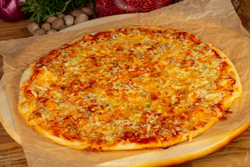 Delicious "4 cheese" pizza