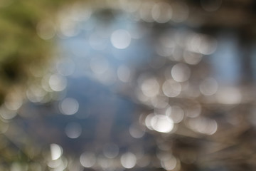 glare bokeh in water