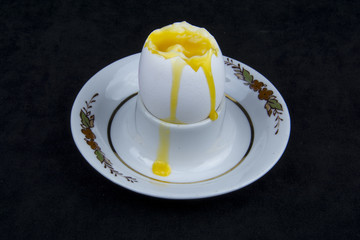 the egg in the nads to stand with its yolk