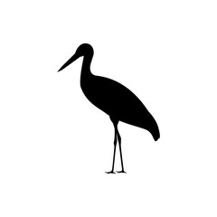 vector stork silhouette