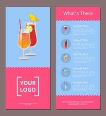 Cocktail Menu Whats There Advertisement Poster