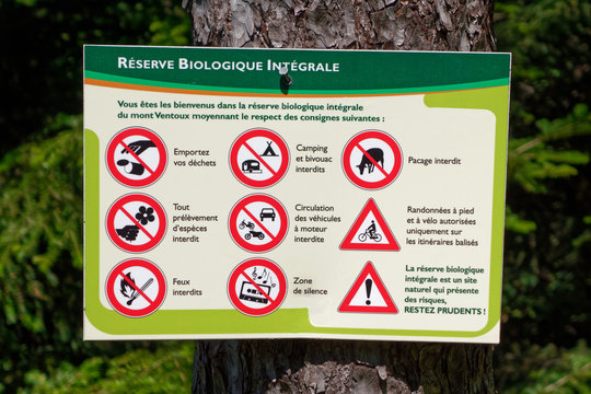 panneau r&eacute;serve biologique