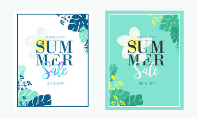 Fototapeta na wymiar Summer sale banner vector illustration