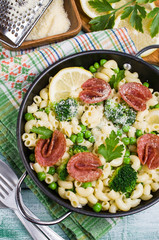 Traditional pasta with vegetables