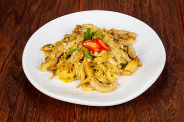 Udon with chicken