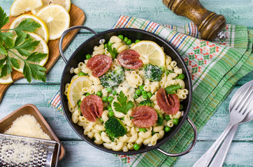 Traditional pasta with vegetables