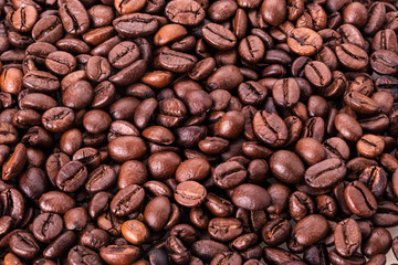 Roasted coffee beans background