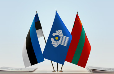 Flags of Estonia CIS and Transnistria