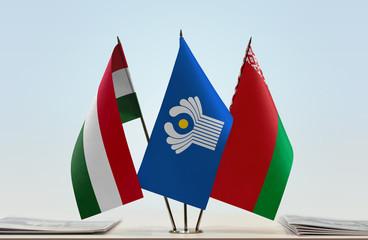 Flags of Hungary CIS and Belarus