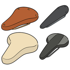 vector set of bicycle saddle