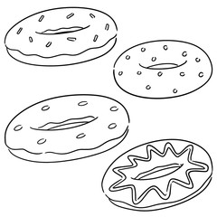 vector set of donut