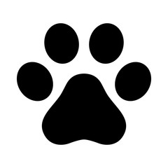 Dog paw vector icon footprint logo symbol graphic illustration french bulldog cat cartoon
