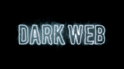 Obraz premium Dark web text on white background