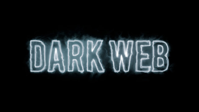Dark web text on white background