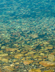 Rocks in a shallow water