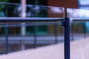Wet Glass Pane with Background View