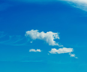 Fototapeta na wymiar One simple cloud