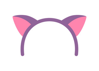Princess Party Ears of Cat Vector Illustration