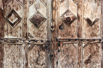 old wood door