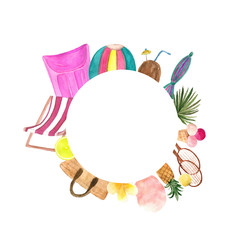 Summer circle template